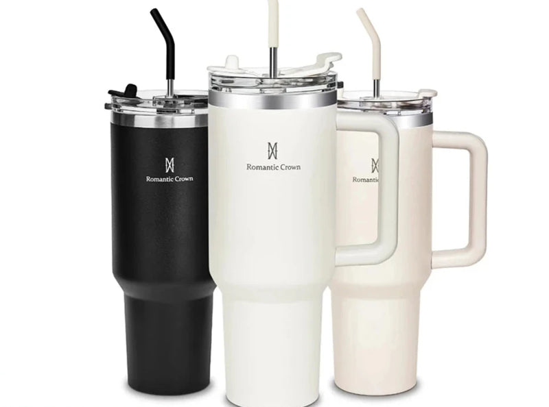 Copo Térmico Inox com Canudo