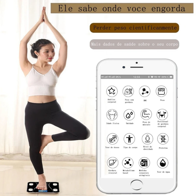 Balança Digital Inteligente com Bioimpedância