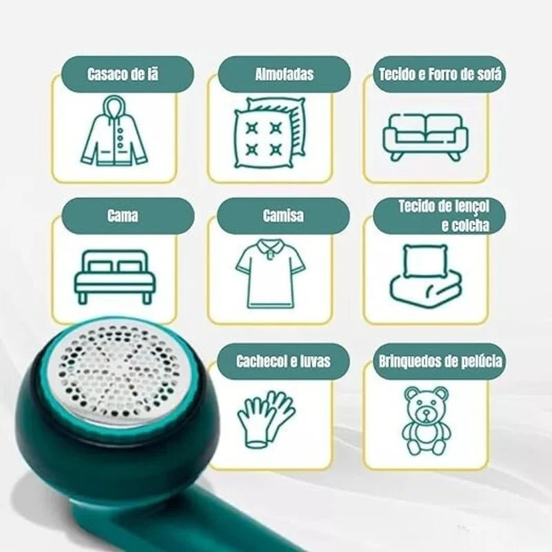 Removedor de Pelos e Papa Bolinhas Recarregável
