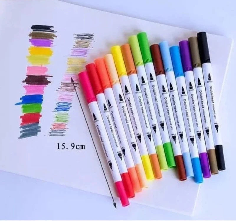 Kit de Canetas Ponta Dupla