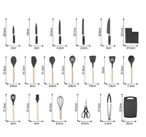 Conjunto Completo de Utensílios de Cozinha