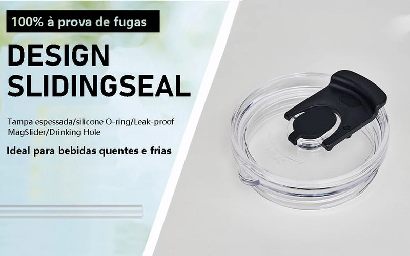 Copo Térmico Inox com Canudo