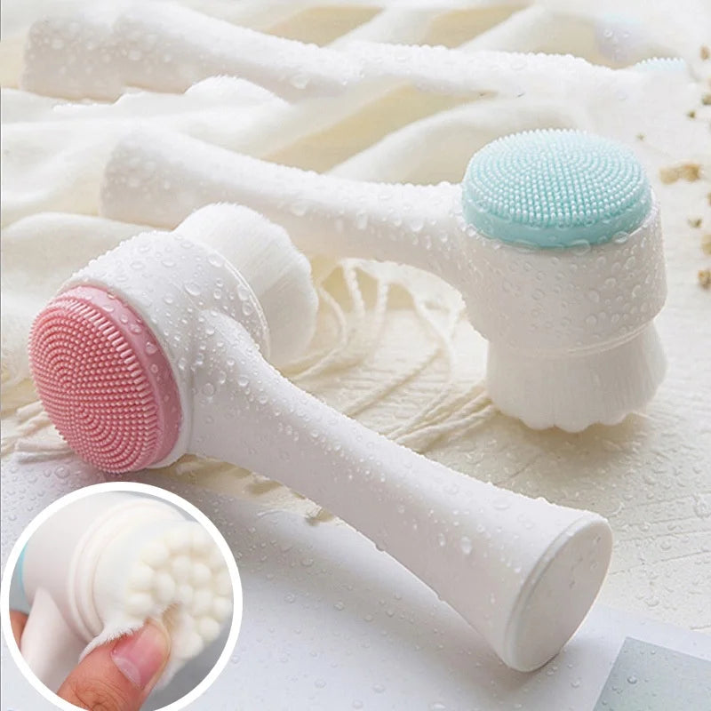 Escova de Limpeza Facial Dupla Face