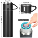 Kit Garrafa Térmica Inox com 3 Xícaras
