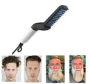 Chapinha Modeladora e Pente Elétrico 2 em 1 para Cabelo e Barba