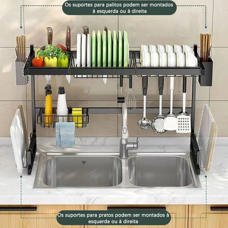 Organizador de Pia de Cozinha Compacto e Multifuncional