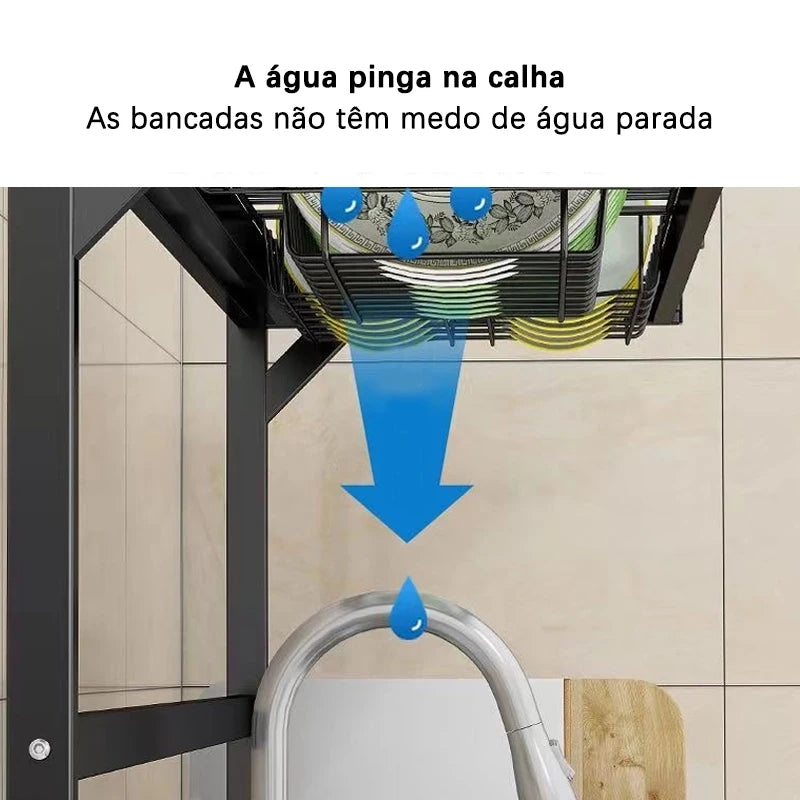 Organizador de Pia de Cozinha Compacto e Multifuncional