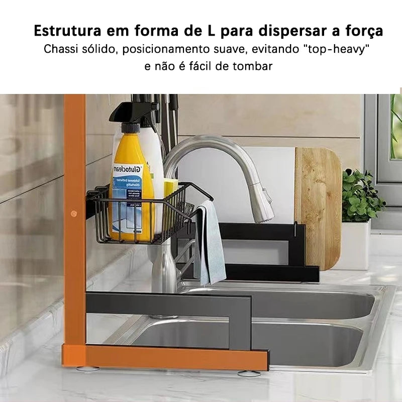 Organizador de Pia de Cozinha Compacto e Multifuncional