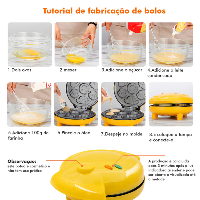 Portátil Waffle Maker Multi Shape